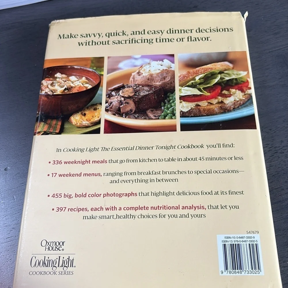 Cooking light - the essential Dinner Tonight Cookbook. Hard cutter.